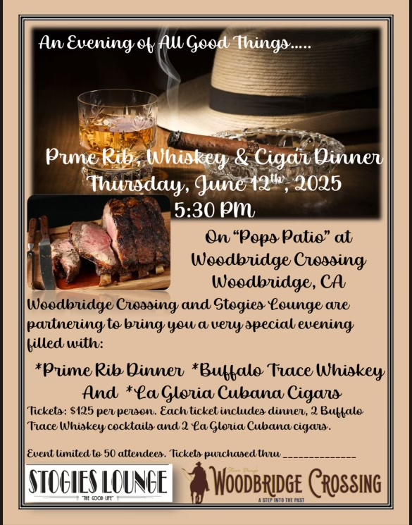 Prime Rib, Whiskey & Cigar Dinner